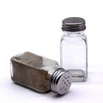 4Oz Empty Square Transparent Glass Spice Jar With Bamboo Wood Lid