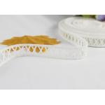 White Narrow Water Soluble Polyester Flat Lace Trim With Simple X Design