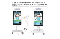 China 15W 8 Inch Face Recognition Infrared Human Body Thermometer supplier