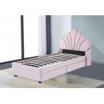 Soft Velvet Fabric Solid Woodday Bed Wooden Queen Size Bed Frame 137*203mm for sale