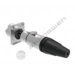 China Audio IP40 Protection XLR Mount Connector for Silver 4-Pole Wireless DMX Cable in Industrial Electronics factory