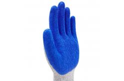 China Durable Latex Safety Gloves Wear Resistant Crinkle Latex Rubber Construction Gloves supplier