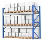 Heavy Duty Steel Pallet Rack 500-2500KG Customizable Warehouse Storage