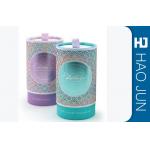 Decorative Cylinder Paper Box With Lid , Varnishing / Glossy Surface for sale