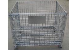 China Durable Collapsible Wire Container With Printing Name Card For Transshipment supplier