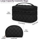 Makeup Portable Travel Cosmetic Bag with Handle Large Double Layer Toiletry Bag 2Pcs Waterproof Make Up Bag for Women for sale