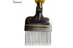 China Durable Yellow Hive Tools stainless steel Honey Uncapping fork with plastic handle supplier