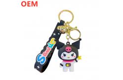 China Custom 3d PVC Plastic Cartoon Keychain OEM Design Cute Mini Plastic Keychain supplier