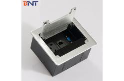 China Aluminum Alloy Brushed Multimedia Office Hidden Brush Desktop Power Socket Box supplier