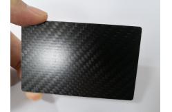 China 85x54x0.8mm Carbon Fiber Card With SLE4442 Small Contact Chip supplier