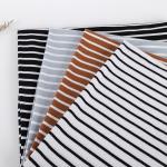 Breathable Striped Cotton Fabric Multi Color Sweat Absorbing For Polo Shirt for sale