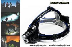 China 1000lumen CREE XML T6 LED rechargeable headlamp with adjustable lighting spot supplier