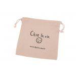 Practical Antiwear Pouch Drawstring Bag , Recycle Canvas Drawstring Gift Bags