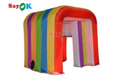 China Inflatable Led Light 360 Photo Booth Enclosure Backdrop For Advertising supplier
