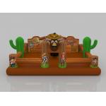 0.7mm TPU Inflatable Cartoon Castle Park Brown Customized Commercial Bounce House for sale