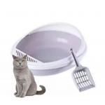 Amazon Hot Sale High Quality Semi-Enclosed Anti-hourglass Splash Proof Cat Toilet Cage With Litter Box For Pet for sale