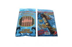 China Custom Printed Resealable Cigar Wraps Smoking Cigar Bag with Zipper supplier