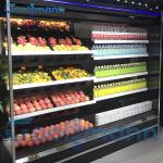 Drink Display Multideck Open Chiller With Night Curtain Showcase Refrigerator