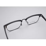Portable Rectangle Metal Browline Glasses Framework Unisex 3534