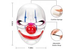 China Clown Scary Halloween LED Face Mask Adjustable 3 Flashing Modes supplier