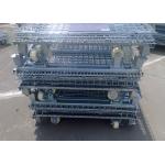 Silvery Cold Steel Foldable Wire Mesh Security Cage For Warehouse Storage for sale