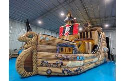 China Customized PVC Inflatable The Pirate Ship Inflatable Obstacle Course Playground supplier