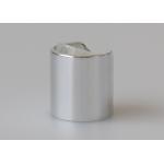 Shiny Silver Disc Top Cap ,  Shampoo Cosmetic Cap Matte Surface for sale