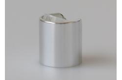 China Shiny Silver Disc Top Cap ,  Shampoo Cosmetic Cap Matte Surface supplier
