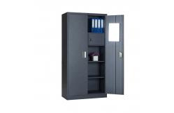 China Easy Assemble Home 0.6mm Cam Key Security Grey Steel Wardrobe supplier