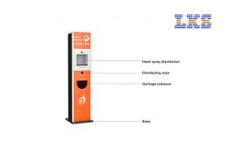 China Non Contact DC12V Free Stand Hand Sanitizer Refillable bottle supplier