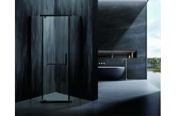 China Diamond Shower Enclosure With Aluminium Black Frame And 6/8mm Tempered Glass supplier