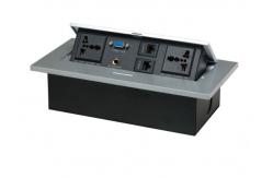 China Conference Table Pop Up Power Socket , Office Furniture Pop Out Plug Socket 15A supplier