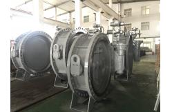 China DN1200 Size Double Flanged Gear Box Operator Marine Butterfly Valve supplier