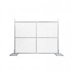 China Portable Welded Iron Temporary Safety Fencing 1.8m - 2.4m Height for sale