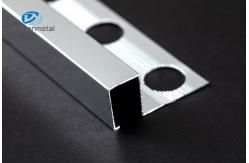 China 6063 Aluminium Square Edge Tile Trim 8HW Hardness Multifeatured Transition Trim supplier