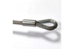 China Outdoor Use Stainless Steel Coated PVC Tether Lanyard Kit With Hook End supplier