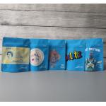 Newly hot sell cookies bag with holographic cookies stickers the smell proof Mylar bag for weed packaging for sale
