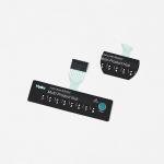 White Blue Backlit Membrane Switches DC 12V With Glossy Matte Surface