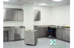 China stainless lab furniture lab workbench stainless steel laboratory table wall bench 6000x750x850mm supplier
