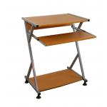 Economic Student Home Office Computer Desk Walnut With Slidable Keyboard Shelf