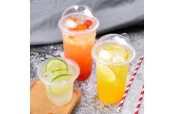 China Transparent Disposable Coco U Shape Plastic PP Boba Tea Cup With Lid supplier