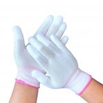 Safety Inspection Cotton ESD White Grey Hand Antistatic Gloves For Electronics for sale