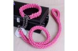 China Adjustable Eight Strand Woven Dog Collar Leash Explosion Proof Nylon Pet Leash supplier
