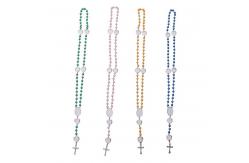 China Custom Rosary Necklace Jewellery Blanks Sublimation Blank Rosary Beads Necklace supplier
