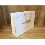 250gsm Recycled ODM White Paper Shopping Bags With Handles for sale