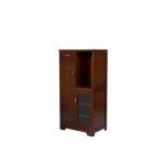 Handmade Kitchen Cabinet Storage Glass Fronted Cupboard With Five Adjustable Shelves for sale