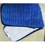 Microfiber 13*47cm Scrubber Rigid Wire Blue Piping Coral Fleece Wet Mop Pads for sale