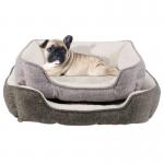 Linen Plush Pet Bed Cushion Luxury Modern Pet Dog Bed Bite Resistance for sale