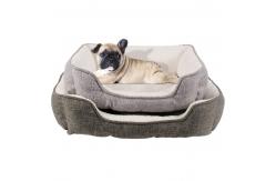 China 50*40*13cm Sustainable linen soft plush dog warm beds Plush Materials supplier