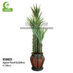 Anti UV Artificial Succulent Plant Landscaping Tropical Fiber Agave for sale
